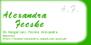 alexandra fecske business card
